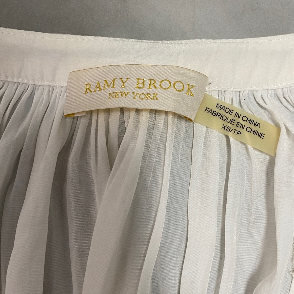 Ramy Brook White Blouse with Stud Accents - Picture 2 of 5